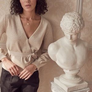 Vetta Capsule Convertible Wrap Sweater in Oatmeal
